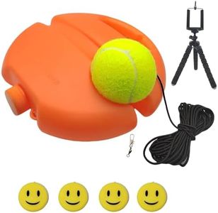 KIDAC Solo Tennis Trainer,Portable Tennis Rebounder with String, Practice Ball,Self Training Tool for Skill Improvement,Includes 1pcs Tennis Trainer, 1pcs Universal Camera Stand, 4pcs Tennis Dampeners