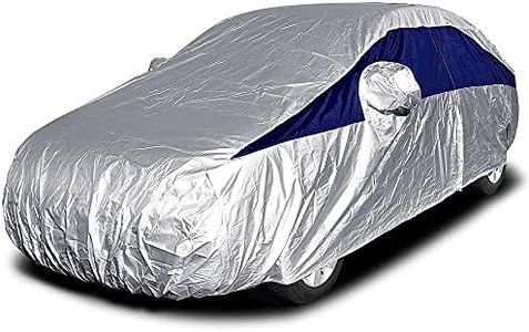 Titan Brilliant Color Poly 210T Car Cover for Sub-Compact Sedans 163-175". Waterproof, UV Protection, Scratch Resistant, Driver-Side Zippered Opening. Fits Fiesta, Rio, Aveo and More.