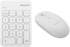 Macally Wireless Bluetooth Numeric Keypad and Wireless Bluetooth Mouse for Mac and PC, Calculate Efficiently
