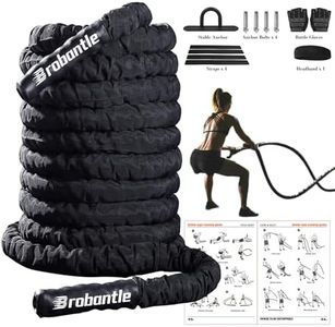 Battle Rope 30FT Battle Rope for Exercise Workout Rope Exercise Rope Battle Ropes for Home Gym Heavy Ropes for Exercise Training Ropes for Working Out Weighted Workout Rope (1.5 Inch 30 FT)