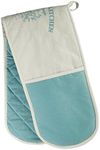 Premier Housewares Country Kitchen Double Oven Glove - White/Teal