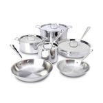 All-Clad 8400000960 Cookware Set, 18-10 Steel, Stainless Steel