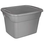 Sterilite 18 Gal Tote Box, Steel 8 