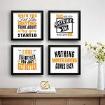 SAF paintings Motivational Set of 4 UV Textured Painting (19 x 19 Inches, SET4_21) SET4_21