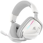 Corsair VOID v2 Wireless Gaming Headset with Bluetooth for PC, PS5, PS4, Switch, Mobile – Dolby Atmos, 70 Hr Battery, Dual Wireless, Lightweight, Fast Charging – White