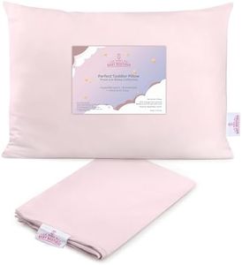 Pink - Kona's Perfect Toddler Pillow with Softest Toddler Pillowcase - 13 x 18 inch Toddler Pillow - Toddler Pillow 2 Year Old, Toddler Pillow for 3 Year Old