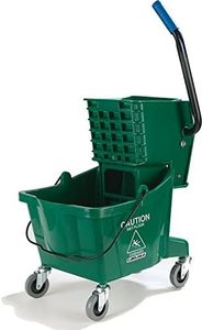 SPARTA Commercial Mop Bucket with Side Press Wringer, Floor Cleaning Essentials for Commercial and Home Use 26 Quart Capacity, 1 Count, Green