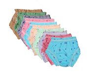 New Day Baby Girls' Cotton Panties Pack of Ten 6-12 Months Multi-Coloured