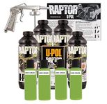 U-Pol Raptor Lime Green Urethane Spray-On Truck Bed Liner Kit w/Free Spray Gun, 4 Liters