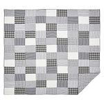 VHC Brands, Sawyer Mill Patchwork Reversible Luxury King Quilt, Black, 120x105