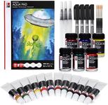 Marabu Watercolor And Mixed Media Set - Quality Watercolor Paper 20 Sheets, A4 220 GSM - 12 Watercolor Paint Tubes, 6 Watercolor Inks, 4 Black Fineliner Pens, and 3 Water Fillable Brushes