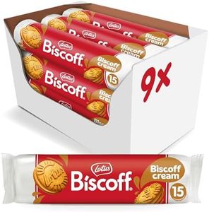 Lotus Biscoff Sandwich Cookies, Biscoff Cream, 15 Cookies per pack, 5.29 Ounce (Pack of 9)