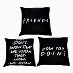 MZQSIY 18x18 inch Black Sofa Polyester Home Decor Friends TV Show Cushion Cover Pillow Covers Pillow Cases (1 3 7)