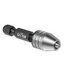 LABEAR - Drill Chuck Keyless Mini Adapter ¼ Inch Hex Shank | 0.3-3.2mm Capacity for Micro Drill Bits For Cordless Screwdrivers, Drills, and Power DIY Tools