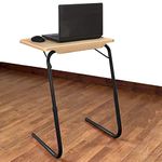 bi3 Multipurpose Painted Laptop Study Table Strong Top 6 Heights 3 Angles Portable Adjustable Foldable (Gold Marble)