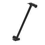 Shower Head Extension Arm by SparkPod - 11" Solid Brass Shower Arm Extension with Universal Connection to Showerheads - Easily Adjustable Shower Arm for Rain Showerheads (Midnight Black Matte)