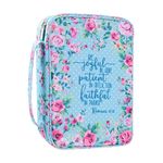 Bible Covers Case for Women Medium Large Bible Carrying Cases Holder 11“x8.5”x2.5" Floral Bible Book Carrier Tote Bags with Pockets Handles Zipper Christian Accessories Gifts