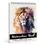 Tuaeccki Watercolour Paper Pad A4 Watercolour Sketchbook Acid Free Drawing Pad with 30 Sheets Cold Pressed Spiral-Bound Watercolour Pad Art Supplies for Artists Adults Teens Kids Student