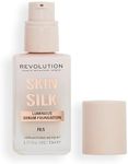 Makeup Revolution, Skin Silk Serum Foundation, Light to Medium Coverage, Contains Hyaluronic Acid, F0.5, 23ml