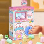 Lalvilaiy Mini Vending Machine Kids Toys Claw Machine Dragon Egg Twist, Interactive Creative Surprise Eggs with Toys Inside, Perfect for Birthdays, Halloween, Christmas, Easter egg hunt gift (pink)
