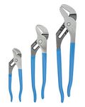 Channellock 3-Piece 9-1/2-Inch, 6-1/2-Inch, and 12-Inch Tongue and Groove Plier Gift Set