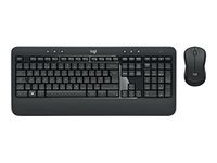 Logitech MK540 Advanced Wireless Keyboard and Mouse Combo for Windows, 2.4 GHz Unifying USB-Receiver, Multimedia Hotkeys, 3-Year Battery Life, for PC, Laptop - French Layout