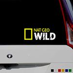 ISEE 360® NAT Geo Wild National Geographic Car Stickers Exterior Decorative Sporty Vinyl Decal Sticker for Sides Hoods Bumper Bonnet Rear (Multi 2)