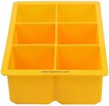 Traytastic! Silicone Large Square Ice Cube Tray Mold - Great for making Large/Giant Ice Cubes approximately 2" x 2" x 2" in size.