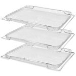 Air Fryer Basket for Breville Smart Oven, 3Pcs Air Fryer Rack, Air Fryer Tray for Microwave Oven (16.5"D x 11.8"W x 0.5"H)