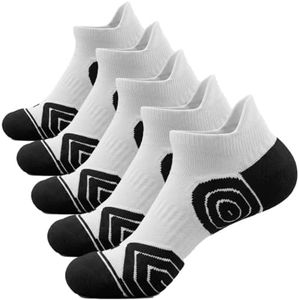 Mziko Ankle Socks for Women Men Athletic Running Thick Cushioned 5 Pairs