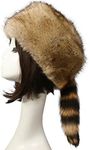 Bemvp Warm Raccoon Tail Cap Winter 