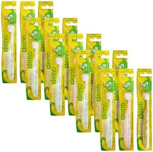 Betadent KIT 15 SPAZZOLINO EXTRA SOFT BABY 0-4 anni. Setole morbide con punte arrotondate adatte ai denti dei bambini. 15 pezzi, colori assortiti