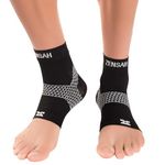 Zensah Plantar Fasciitis Sleeves (Pair) – Plantar Fasciitis Socks, Arch Support, Plantar Fasciitis Brace – Relieve Heel Pain, Arch Support, Large, Black