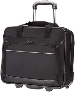 Amazon Basics Rolling Laptop Case, 14.5-Inch, Black