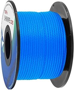 emma kites Blue 1mm UHMWPE Micro Cord Rope Whipping Twine Durable Repair Cord Thread for Heavy Duty Canvas Tarps Bags Emergency Line for Backpacking Survival 100Ft 350Lb