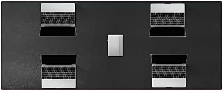 ZORESYN Conference Table Pads (170x70cm) - PU Leather Extended Large Mousepad Desk Mat - Nonslip Base and Waterproof Desktop Writing Pad Mouse Mat (Black)