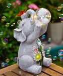 Nacome Solar Elephant Outdoor Statues for Garden: Outside Decor with Ball Lights Clearance for Yard Art Lawn Ornaments Porch Patio Balcony Home House - Birthday Gifts for Grandma Mom Women