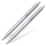 Sheaffer Sentinel, Brushed Chrome Cap & Barrel, Nickel Plate Trim, Ballpoint Pen & 0.7mm Pencil Set (E932351)