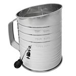 Norpro 137 5-Cup Tin Rotary Sifter, Silver