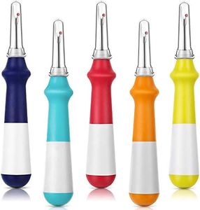 5 Pieces Colorful Seam Ripper Large Stitch Ripper Sewing Tool Ergonomic Thread Remover Tool with Handy Handles for Sewing Crafting Embroidery, 5 Colors