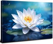 Lotus Flower Wall Art for Bathroom 