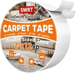 SWRT Carpet Tape Double Sided, 2 Inch x 12 Yards – Carpet Adhesive for Hardwood Floors, Heavy Duty Anti Slip Rug Grip Tape, Works as Rug Grippers, Residue Free, Wood Safe, Easy Removal for Tile