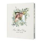 Vienrose Wedding Guest Book Polaroid Guest Book Photo GuestBook Sign in book Personalized Linen Cover 120 Pages Hardcover with Lined, Alternative Baby Shower, Party, Birthday (10" x 8" Traditional)