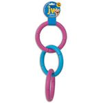 JW Pet Company Invincible Chains LT Triple Dog Toy, Large, Colors Vary