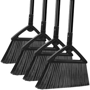 PUTNATRUE Heavy Duty Broom Outdoor Indoor,Upgraded Commercial Angle Brooms,Black Broom for Sweeping House,Restaurant,Kitchen,Garage,Courtyard