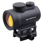 VECTOR OPTICS Centurion 1x30 Tactical Red Dot Sight Gen II with Red Illuminated Reticles, 7 Levels of Illumination, Co-Witness Picatinny QD Riser Mount fits onto Picatinny Rail