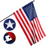 G128 American USA US Flag 3x5 Ft Pole Sleeve Embroidered Stars Sewn Stripes 210D Quality Oxford Nylon with Pole Sleeve (Flag Pole is NOT Included)