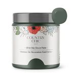 Country Chic Paint - Chalk Style All-in-One Paint for Furniture, Home Decor, Cabinets, Crafts, Eco-Friendly, Matte Paint - Hollow Hill [Dark Green] Pint 16oz/475ml