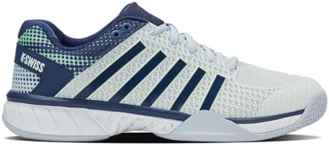 K-Swiss Men’s Express Light Pickleball Shoes – Lightweight Breathable Court Shoe, Stable Support, Durable Toe Protection, Bit of Blue/Oceana/Patina Green, 8 M