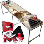 Beer Pong Official Table Set | Godpong | 1 Beer Pont Table + 2 Racks + 22 Red Cups + 6 Balls | Complet Set | Official Table | Scratch Proof | Party Games | OriginalCup®